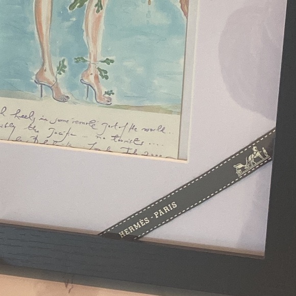 HERMES, Jean Louis-Dumas former Hermes President watercolor with COA - Picture 2 of 4